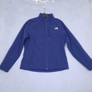 The North Face Jacket Womens Large Navy Blue Apex Bionic Soft Shell Fleece Lined